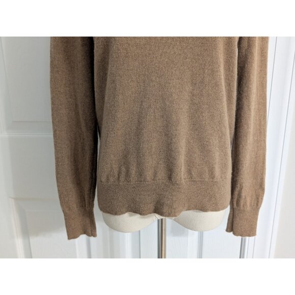 Quince Mongolian Cashmere Crew Neck Sweater Medium Teak Beige - Picture 3 of 11